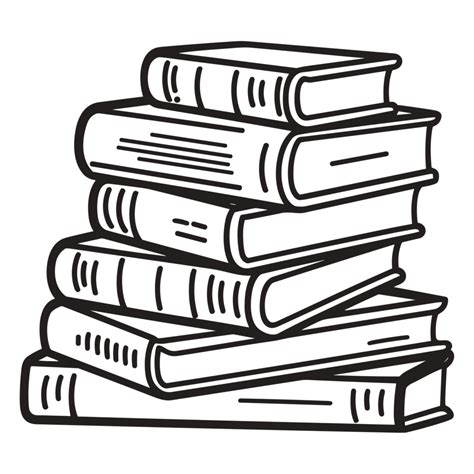 Book Stack Silhouette - 25073827 PNG