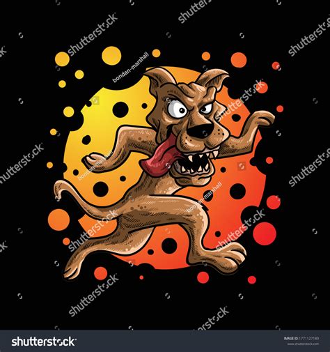 Mad Dog Vector Illustration Cartoon Stock Vector (Royalty Free) 1771127189 | Shutterstock