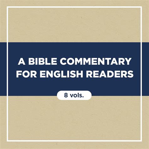 A Bible Commentary for English Readers (8 vols.) | Logos Bible Software