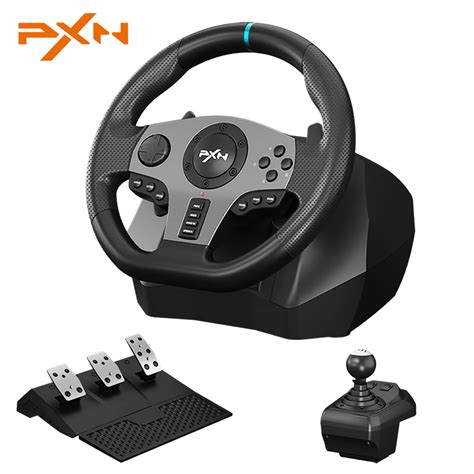 Buy PXN V9 Gaming Steering Wheels,270/900° Driving Sim Racing Wheel,PC Game Steering Wheel with ...