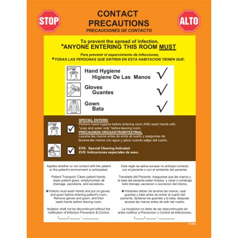 Precautions Label, Enteric Contact | Marketlab