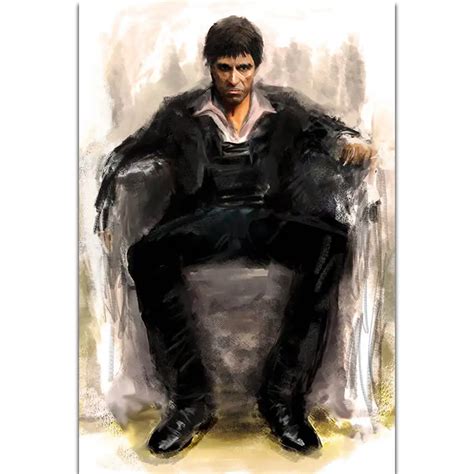 S1940 Scarface Classic Movie Wall Art Painting Print On Silk Canvas Poster Home Decoration-in ...