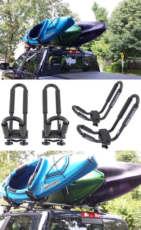 Rhino-Rack Kayak Roof Rack w/ Tie-Downs - J-Style - Fixed - Clamp On Rhino Rack Watersport ...