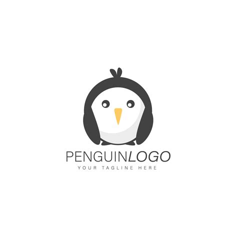 Penguin logo design illustration icon 8029861 Vector Art at Vecteezy