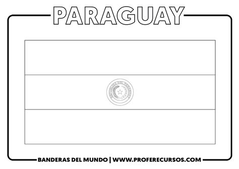 Dibujo De La Bandera De Paraguay Para Colorear - Draw-lab