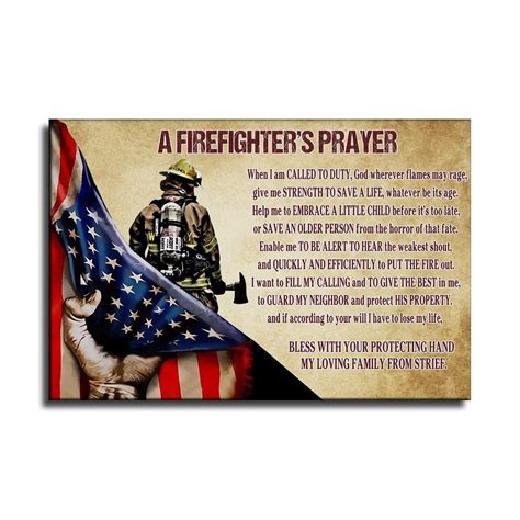 Firefighter Prayer Poster