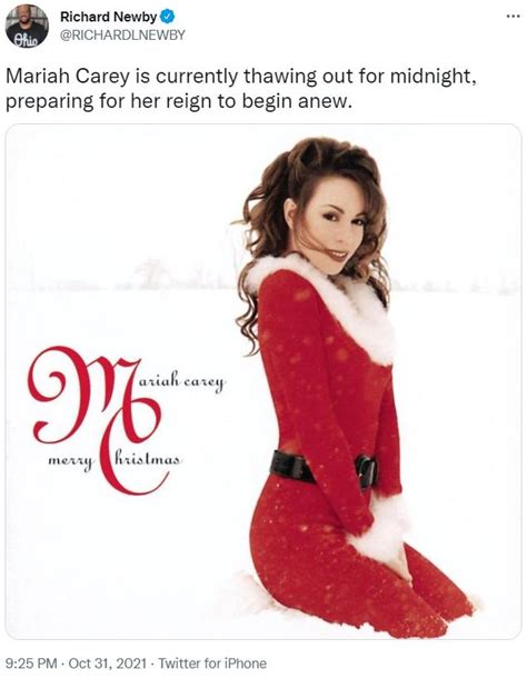 Mariah Carey is currently thawing out for midnight, preparing for her ...