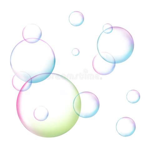 Soap Bubble on White Background Isolated Vector Illustration Stock ...