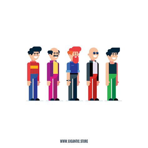 Flat Design Characters Illustration :: Behance