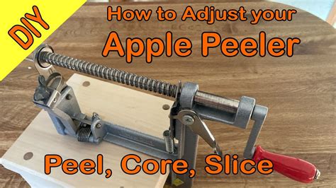 How to adjust an apple peeler corer slicer - YouTube