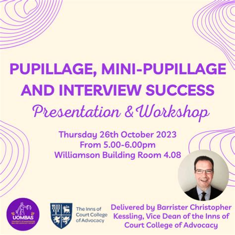 Pupillage, Mini-Pupillage and Interview Success Workshop at Williamson ...