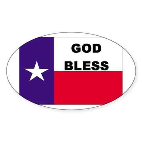 God Bless Texas Oval Decal by godblesstexas