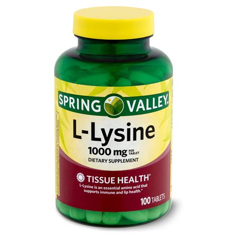 Buy Spring Valley Lysine Amino Acid Supplements, 1 Tablet Per Serving ...