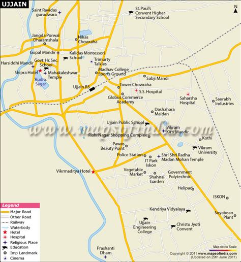 Ujjain city Map