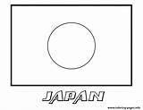 Flag Japan Coloring Flags Kids Color Pages Print Few Details Justcolor  sketch template