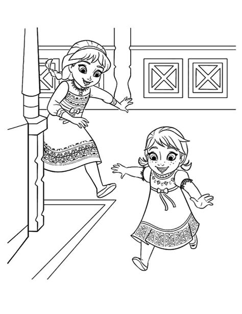 baby elsa and anna coloring pages - Porter Seidel