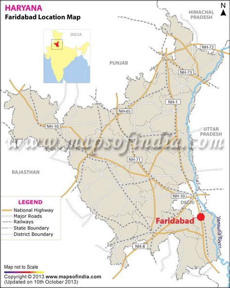 Where is Faridabad Located in India | Faridabad Location Map,Haryana