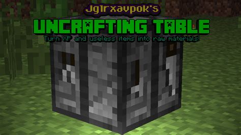 Uncrafting Table Mod for Minecraft 1.12.2/1.11.2/1.10.2