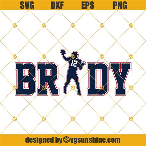 Tom Brady SVG PNG DXF EPS Silhouette Cut Files, Cricut Files, Clipart ...