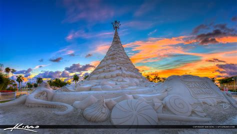 Christmas Sand Tree West Palm Beach Florida