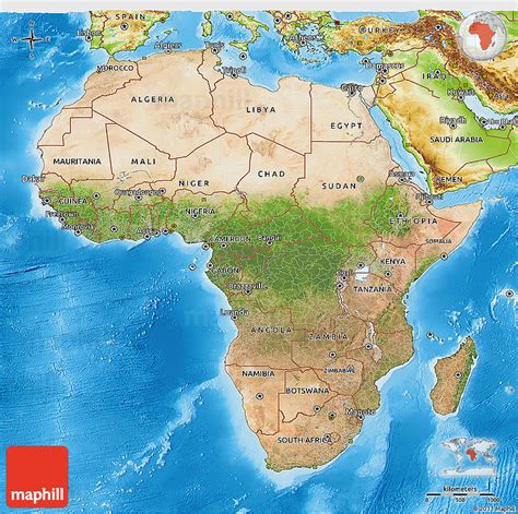 A Map Of Africa Labeled – Topographic Map of Usa with States