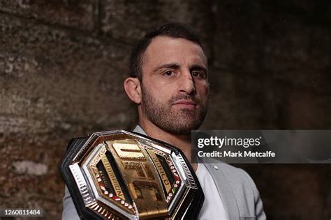 UFC featherweight champion Alex Volkanovski poses with his UFC belt... News Photo - Getty Images