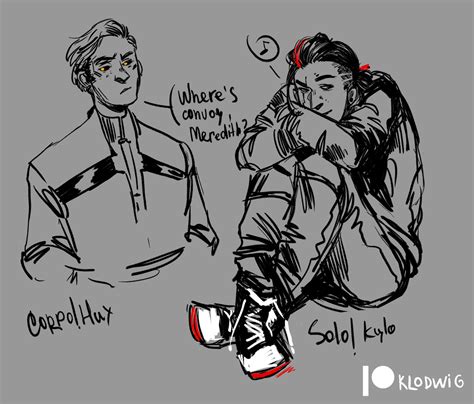 cyberpunk!AU sketchesStill working on their appearance. Hux is pretty creepy in his corporate ...