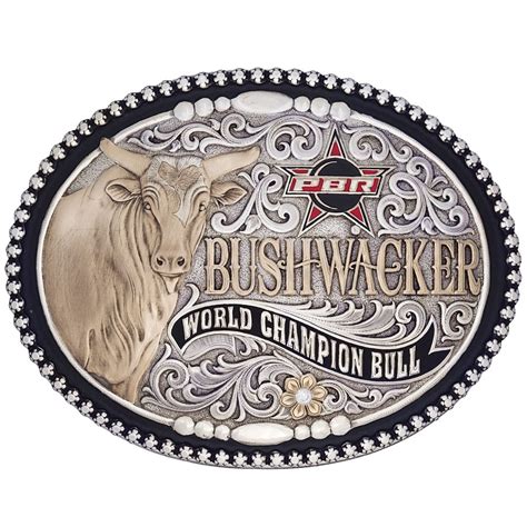 Bushwacker World Champion Bull Official PBR Engraved Buckle (PBR1210 ...