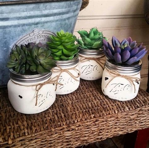 Succulents and Mason Jars | Mason jar decorations, Mason jar diy, Mason ...