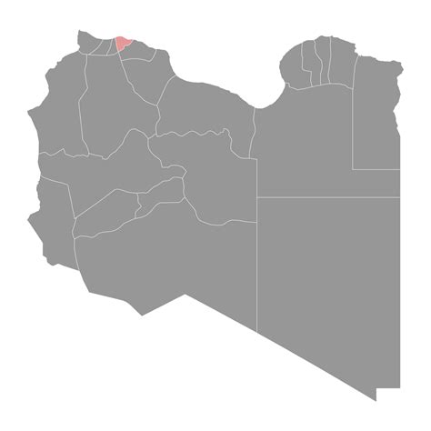 Tripoli district map, administrative division of Libya. Vector ...