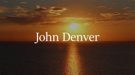 John Denver - Sunshine On My Shoulders ( With Lyrics/HIGH QUALITY) Chords - Chordify