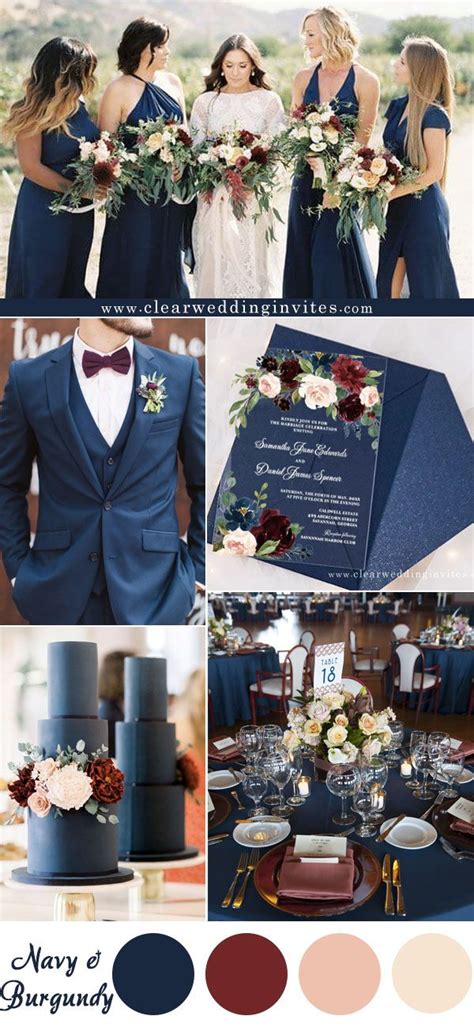 10 Most Popular Navy Blue Wedding Color Palette Ideas For 2023 | Wedding color schemes blue ...