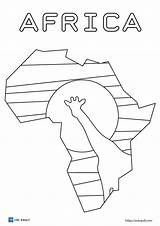 14 Free Africa map coloring Pages PDF  ESL Vault sketch template