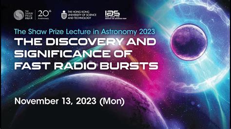 The Shaw Prize Lecture in Astronomy 2023 - YouTube