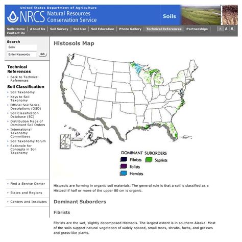 Histosols Map | NRCS Soils