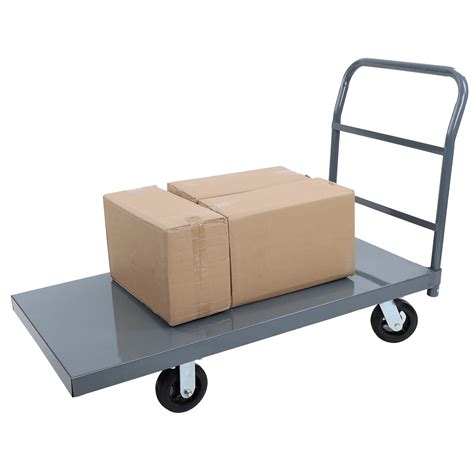 BISupply 24 x 48in Flatbed Cart with Wheels and Handle 1p - 2000lb Load ...