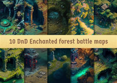 Enchanted Forrest Maps, Dnd Battle Map, D&D, Battlemap, Dungeons and ...