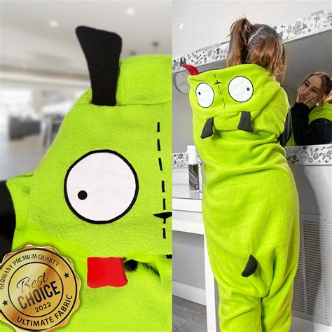 GIR Invader Zim Pajama Kigurumi Costume and Onesie | Etsy UK