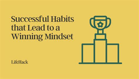 8 Successful Habits that Lead to a Winning Mindset