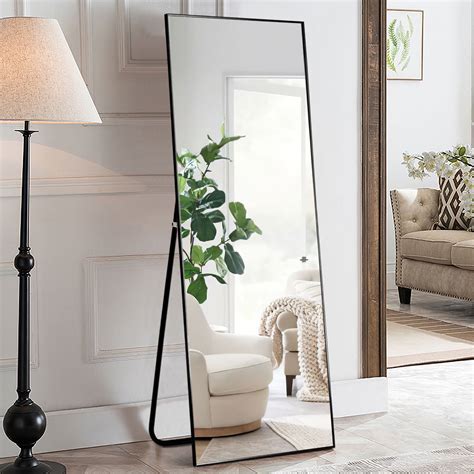 NeuType 22" x 65" Black Contemporary Floor Mirror - Walmart.com