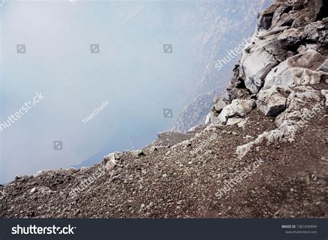 Edge Volcano Mouth Smoke Volcano Crater Stock Photo 1361040899 ...