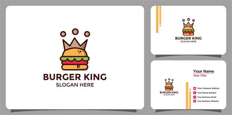 minimalist burger king logo design template 7958104 Vector Art at Vecteezy