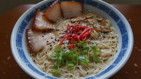 Hakata Ramen Recipe: Char Siu Pork, Pickled Ginger, and Fried Garlic