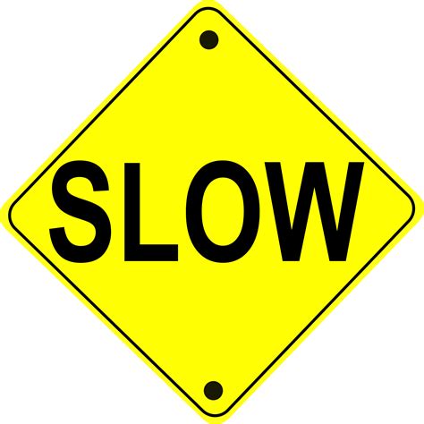 Clipart - Slow Road Sign