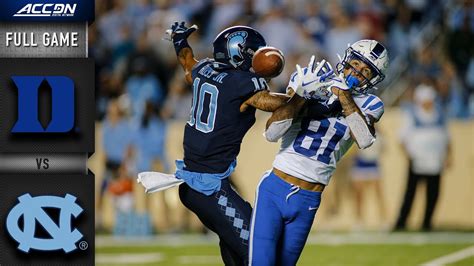 Duke vs. North Carolina Full Game | 2019 ACC Football - YouTube