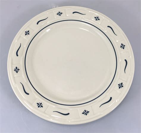 Longaberger Pottery Woven Traditions Blue Dinner Plate 10 inch Made in USA | Blue dinner plates ...