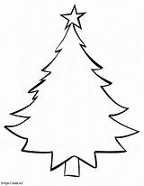 Easy Christmas Tree coloring Page sketch template