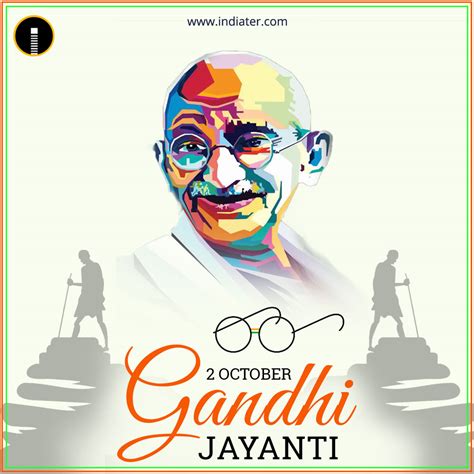 Gandhi Jayanti 2nd October Social Media Design - Indiater