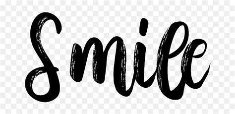 #smile #text #black #font #happiness #happy - Calligraphy, HD Png Download - vhv