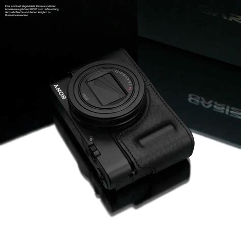 Camera case for Sony RX100 VII and RX100 VI leather in black | Gariz Design SIOLEX Photo ...